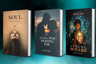 erstellen sie ein künstlerisches fantasy buchcover design