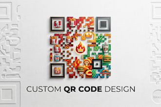 design a professional custom qr code with logo and custom colors