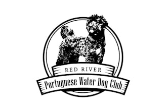 design red river portuguese water dog club logo