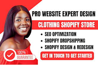 design shopify clothing store, shopify fashion website and clothing brand store