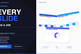 design professional presentation and pitch deck slides