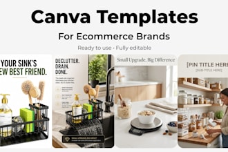 design professional pinterest canva templates for your ecommerce brand