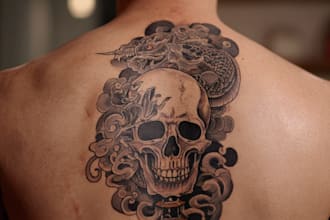 draw amazing japanese oriental tattoo