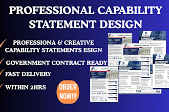 design a professional capability statement for government and business contracts