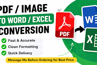 convert PDF or images to excel or word accurately