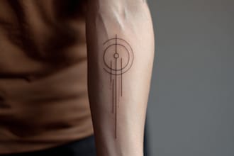design artistic line art, minimalist tattoo art