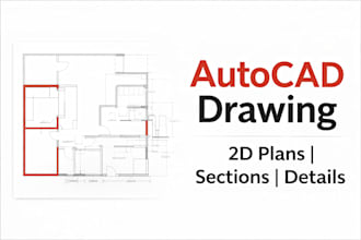 do professional autocad 2d drawings