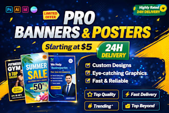 create professional banners, posters, and digital designs