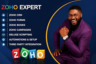 setup zoho CRM zoho one book subscription checkout inventory analytic automation