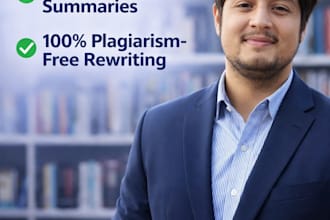 summarize and paraphrase your content professionally