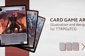 tcg and ttrpg game art card design illustration