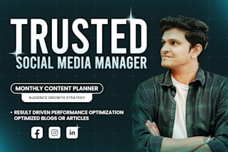 work for you as social media account and marketing manager and media plan