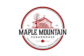 design vermont maple syrup producer sugar house logo