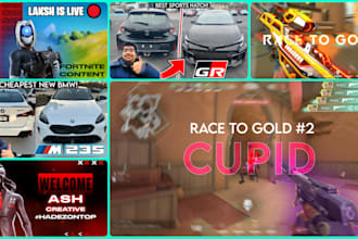 make an attractive, simple youtube video or live thumbnail