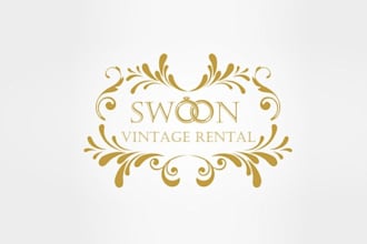 design high resolution logo for a vintage rental company
