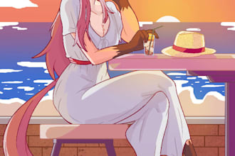 draw your furry character illustration or fursona