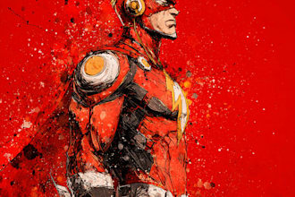 paint superhero comic character for you