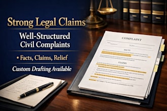 prepare a legal complaint with strong claims and case structure