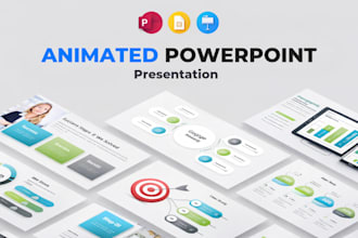 create an animated powerpoint presentation with modern transitions and visuals