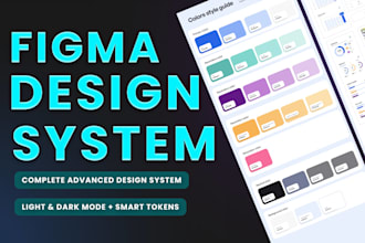 create advanced figma design system with tokens and light dark mode UI