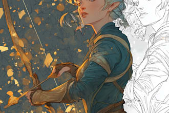draw  fantasy dnd character illustration for you