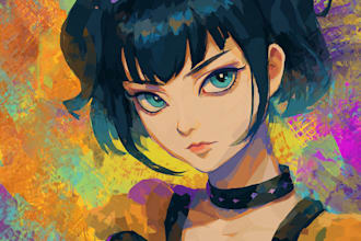 paint illustration in anime or manga style
