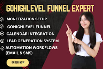 set up gohighlevel sales funnel, automation, gohighlevel expert booking website