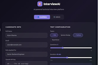 build an ai powered technical interview platform with proctoring and scoring