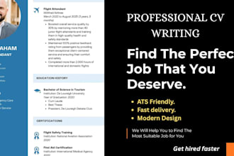 write a proffesional CV, resume and cover letter