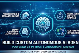 build custom autonomous ai agents using crewai and langchain