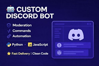 create a custom discord bot in python or javascript