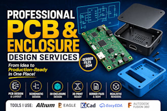 design pcb, enclosure, and electronics case for 3d printing with gerber and bom