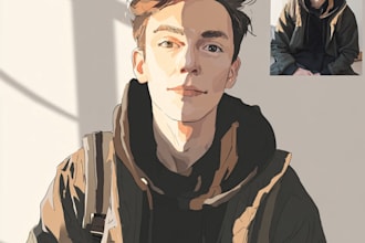 cartoon vector portrait or illustration