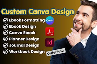design canva ebook, editable workbook, lead magnet, ebook formatting and journal