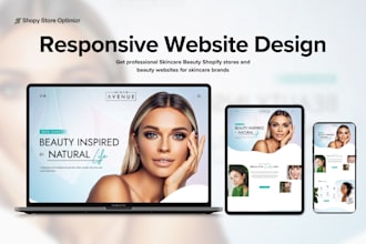 design, redesign skincare website, spa skincare store, cosmetics beauty website