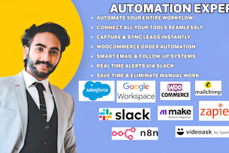 zapier expert salesforce google workspace woocommerce videoask mailchimp slack