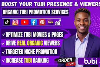 do organic tubi promotion, boost tubi movie increase tubi viewers and ranking