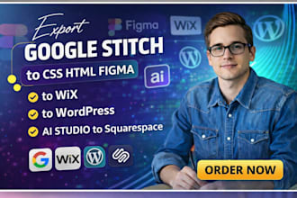 export google stitch to CSS HTML stitch studio to wordpress squarespac figma wix