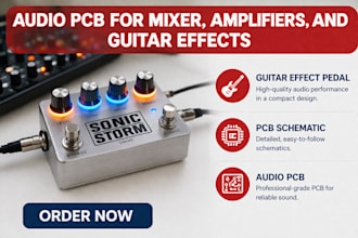 design audio pcb for amplifiers mixer guitar effect pedal pcb audio schematic