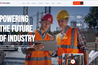 design manufacturing website production company site industrial factory website