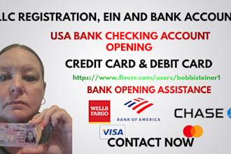 process usa bank account opening for llc, ein application