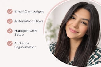 set up hubspot CRM, workflows and email marketing campaigns