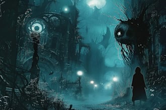 draw fantasy illustrations, tim burton concept art