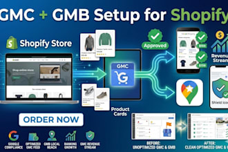 gmc gbp setup for shopify google shopping feed free listings local visibility