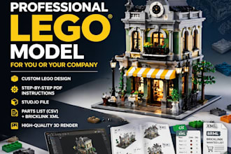 design a professional lego model for you or your company lego design