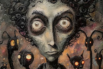 depict you in the manner of tim burtons artwork