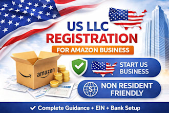 help you register a US llc for amazon with ein and bank setup guide
