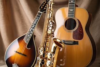 create custom instrumental tracks for your project sax guitar and mandolin