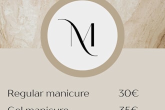 create nail salon flyer
