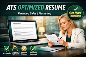 build ats optimized resume writing for finance, sales, marketing professionals